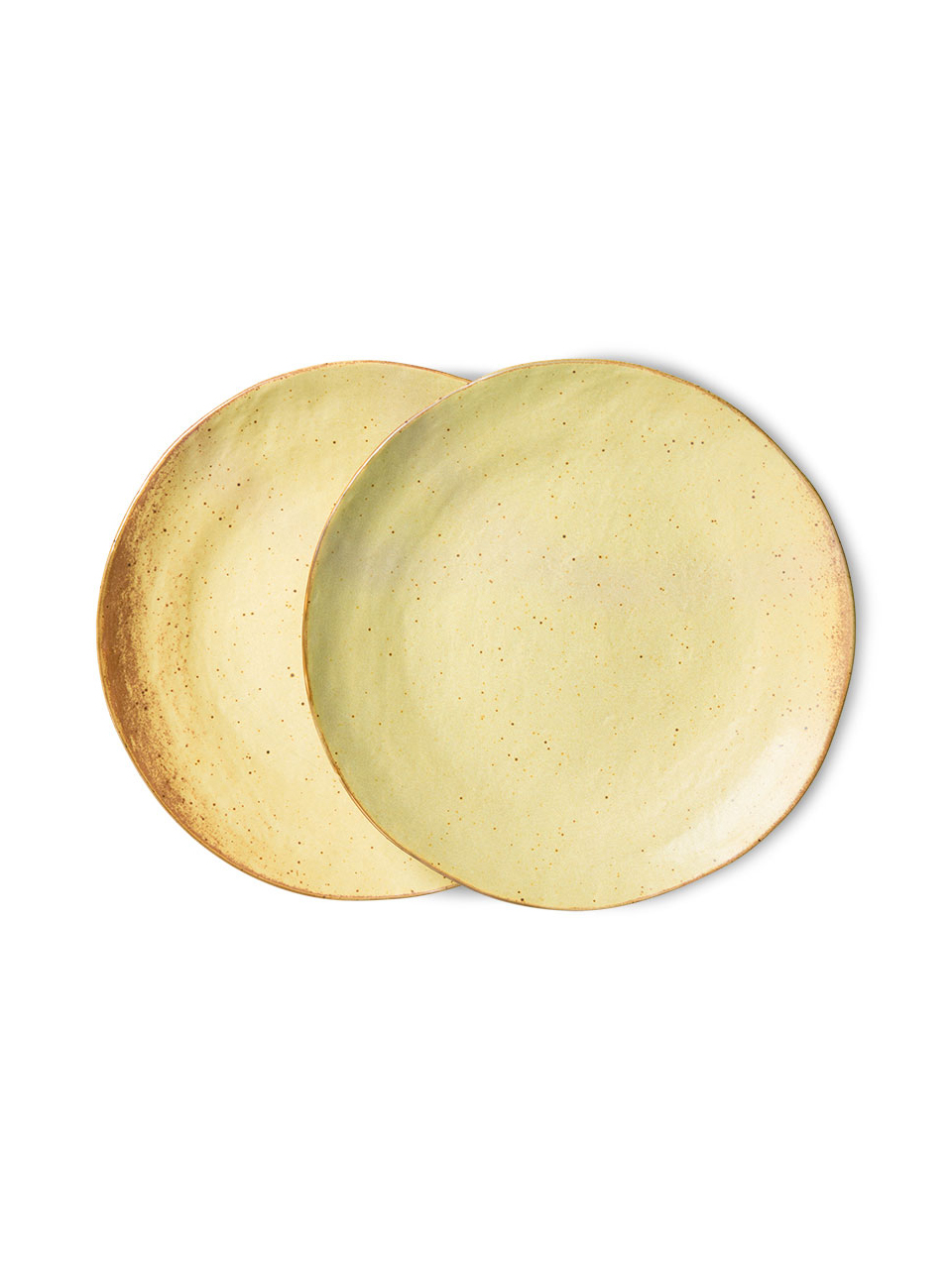 SIDE PLATES BOLD&BASIC CERAMICS YELLOW/BROWN SET OF 2
