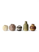 SMALL VASES 70'S CERAMICS PURSUIT SET OF 5