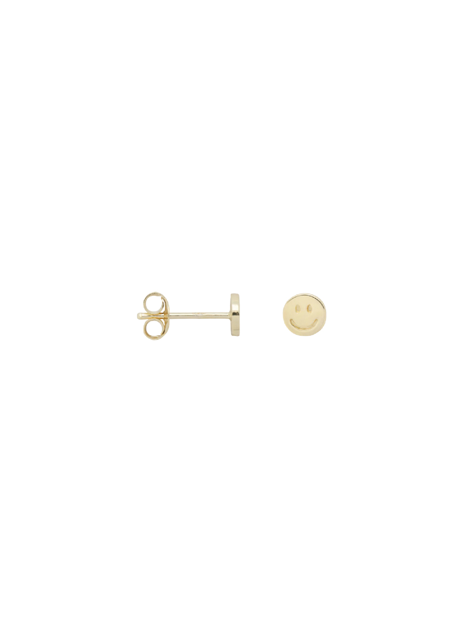 STUD SINGLE HAPPY SMILE GOLD PLATED