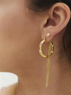 STUD SINGLE HAPPY SMILE GOLD PLATED