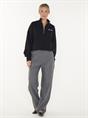 SWEAT ITALIC ZIP MOCK
