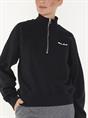 SWEAT ITALIC ZIP MOCK