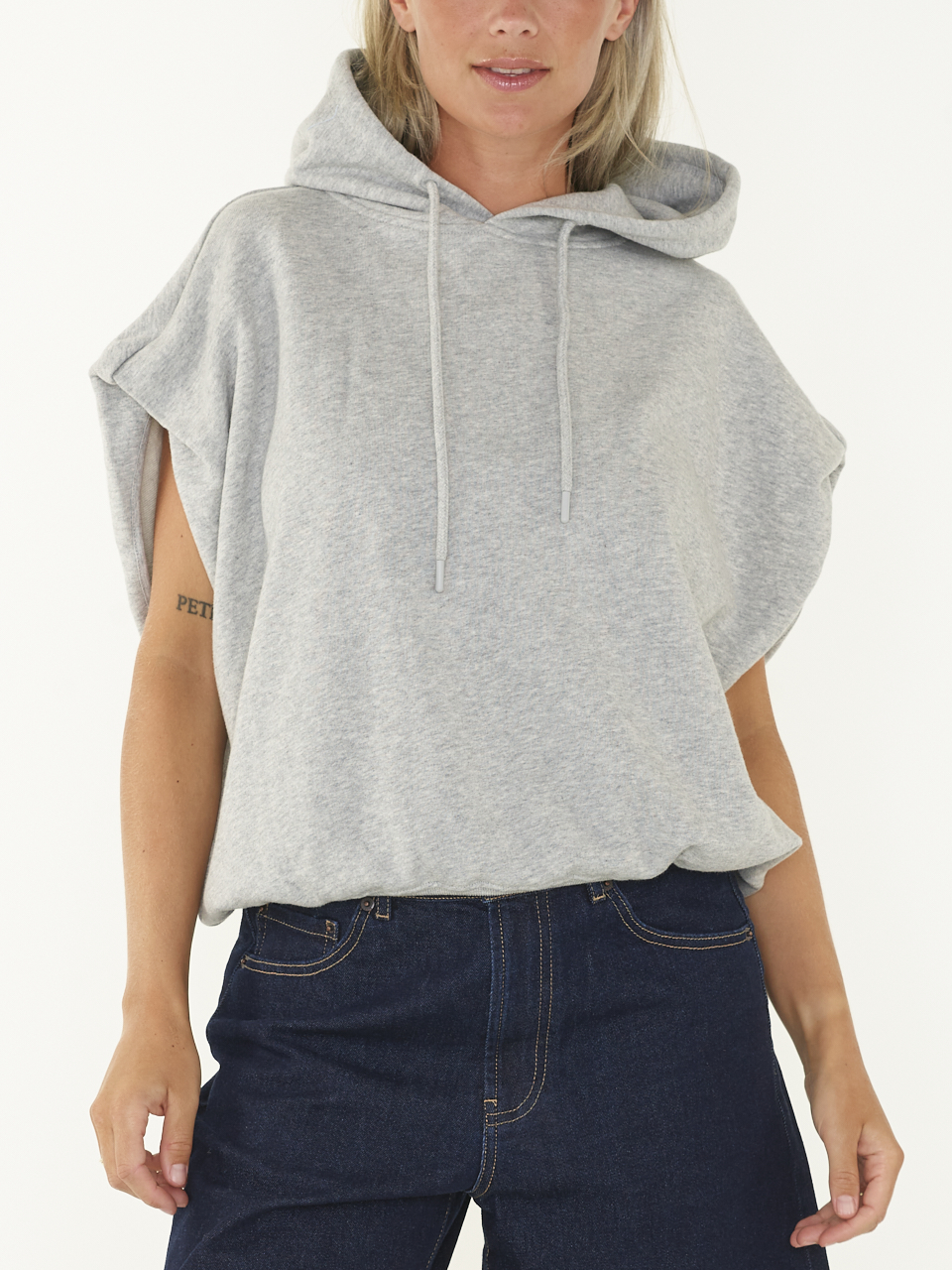 SWEAT SLEEVELESS HOODIE