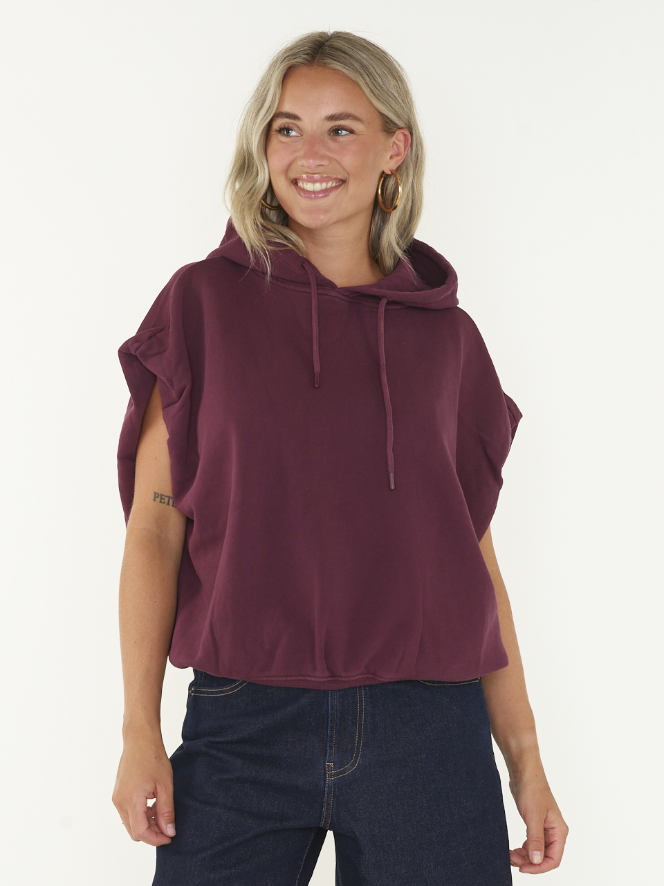 SWEAT SLEEVELESS HOODIE