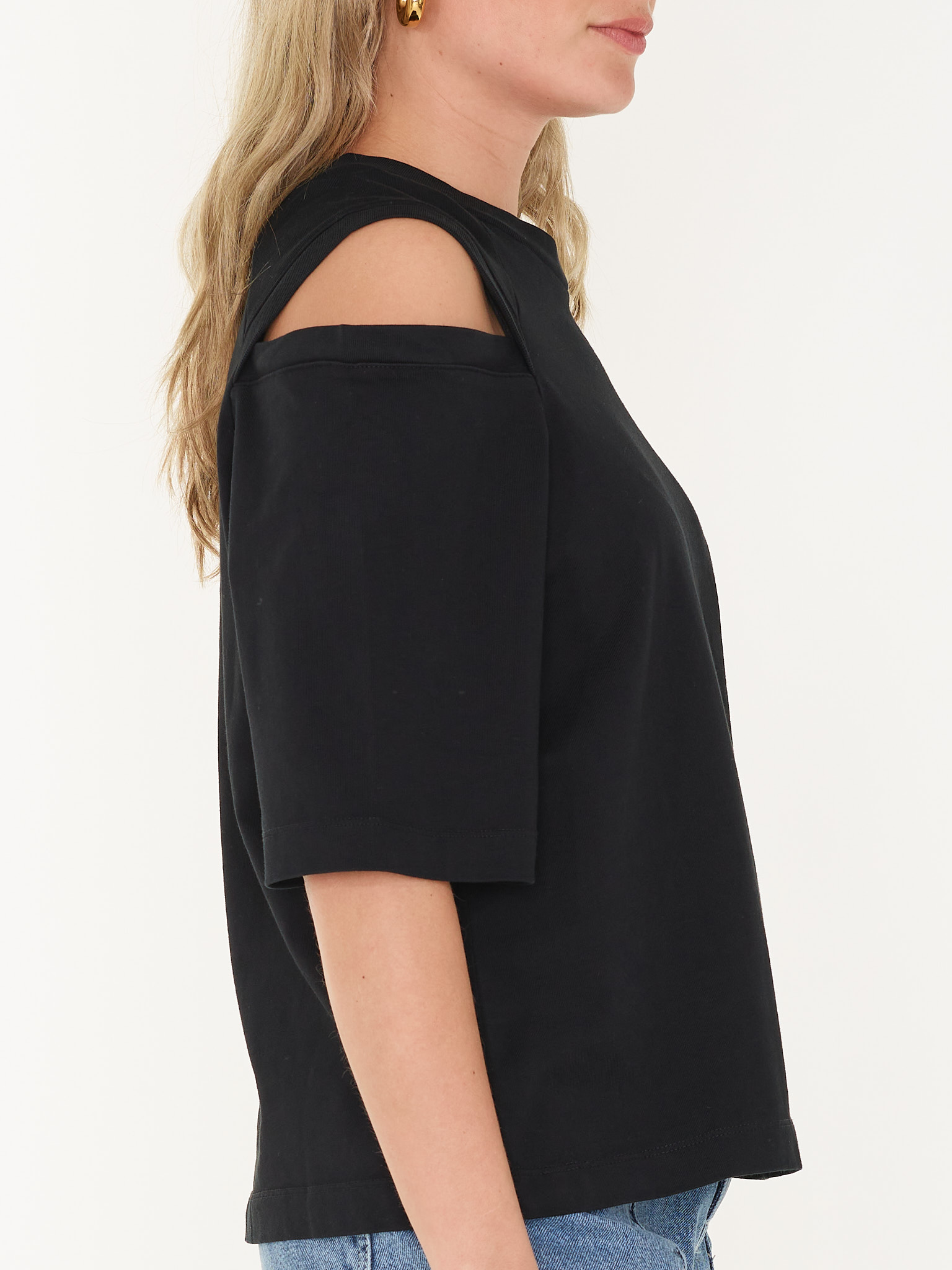 T-SHIRT LOOSE FIT OPEN SHOULDER