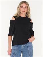 T-SHIRT LOOSE FIT OPEN SHOULDER