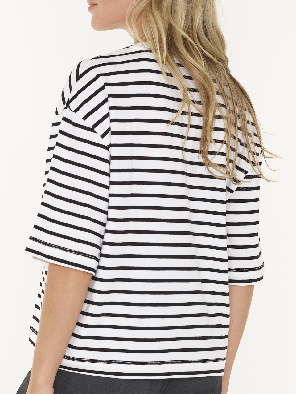 T-SHIRT LOOSE FIT YARN DYED STRIPE