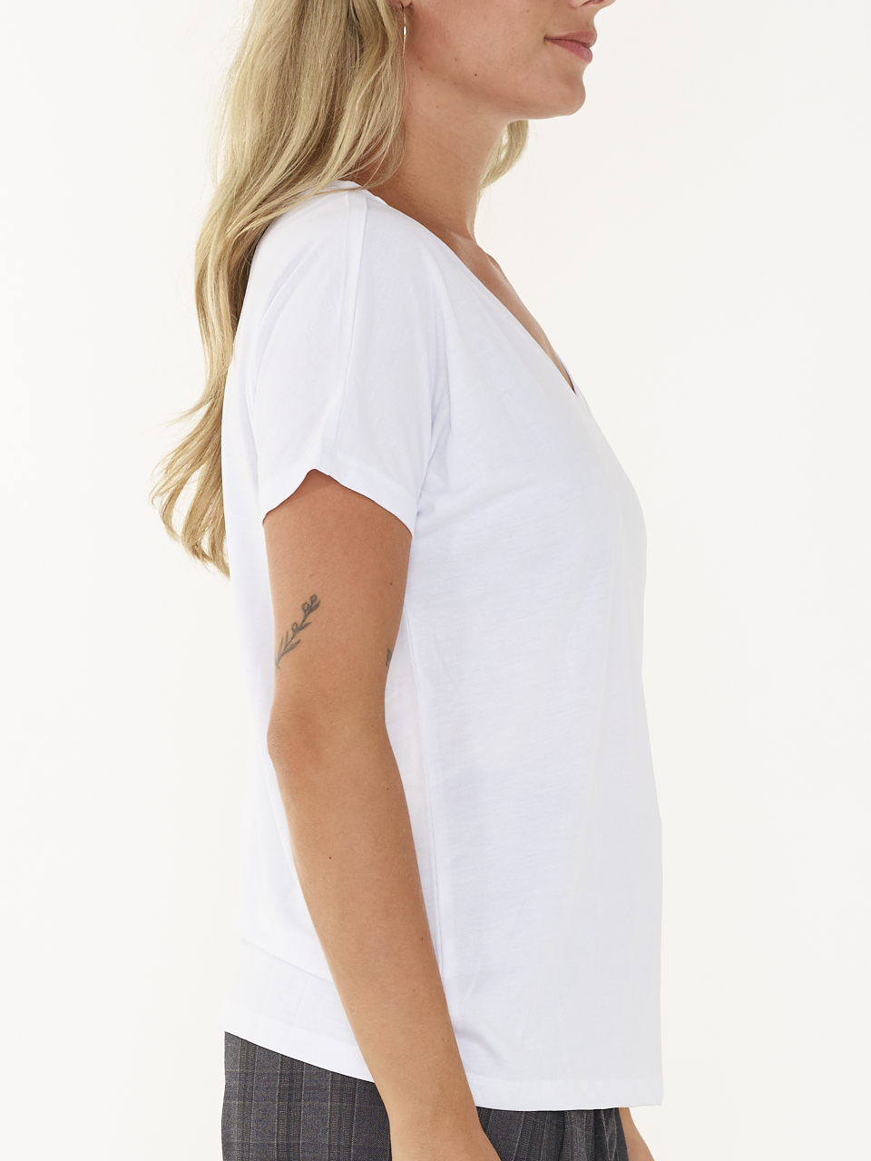 T-SHIRT MSCHFENYA MODAL V-NECK