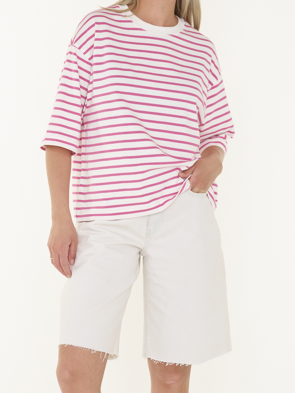 T-SHIRT STRIPED LOOSE FIT