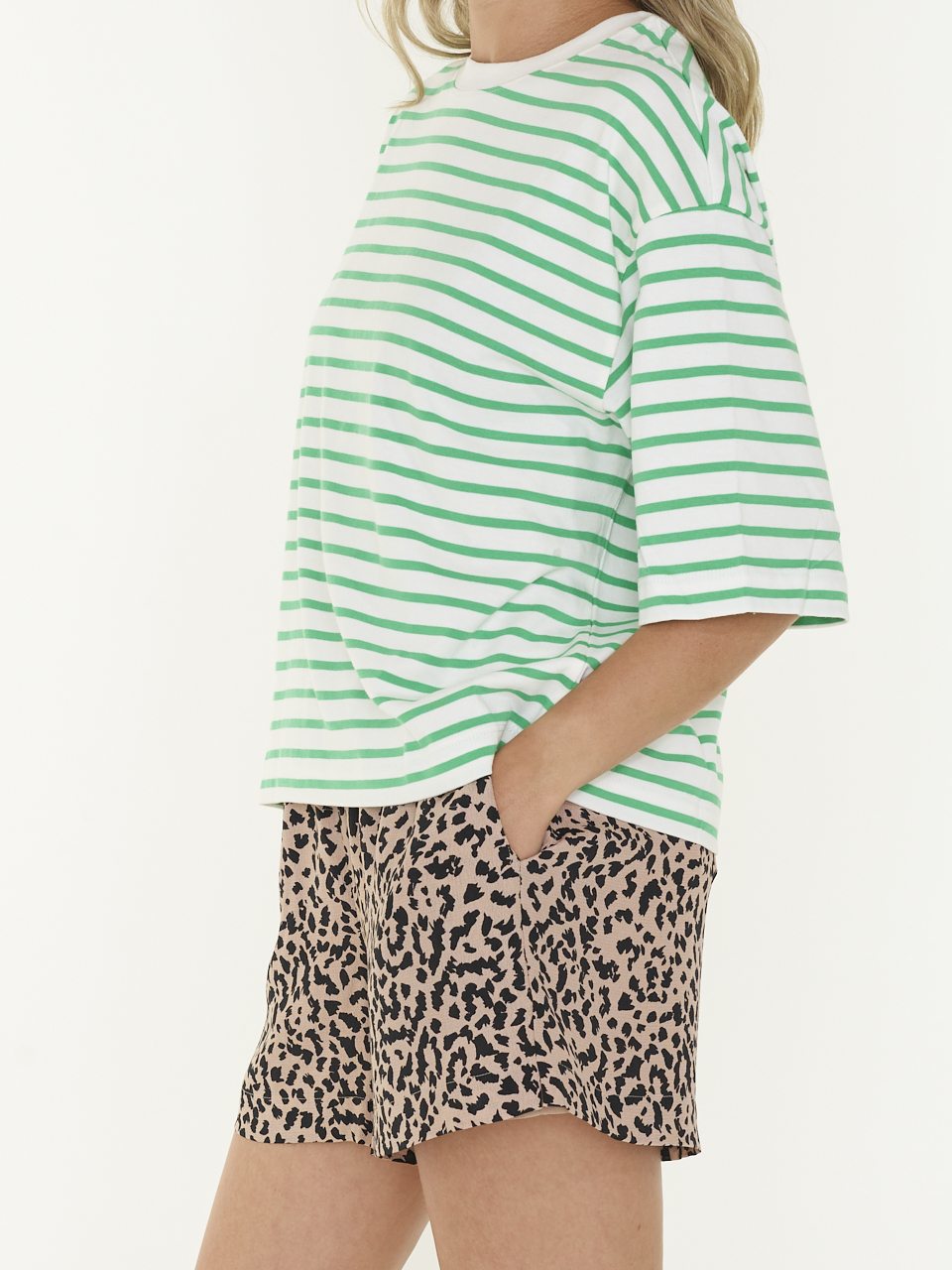 T-SHIRT STRIPED LOOSE FIT