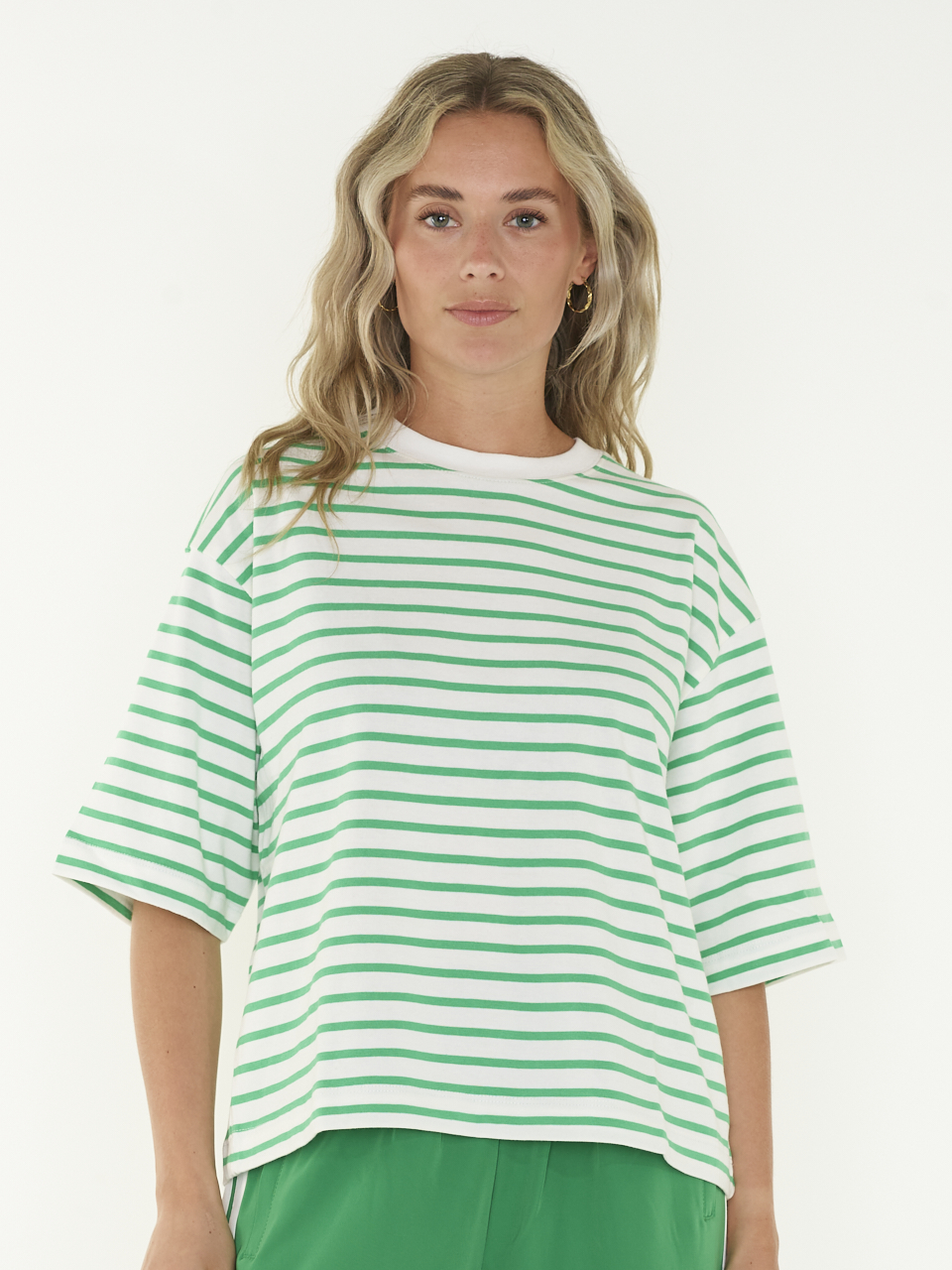 T-SHIRT STRIPED LOOSE FIT