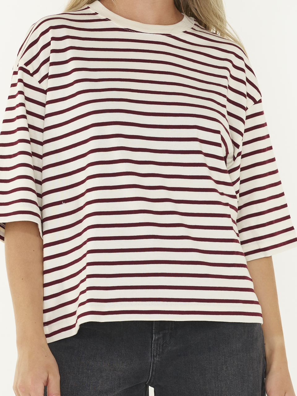 T-SHIRT STRIPED LOOSE FIT