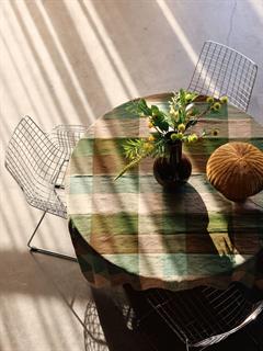 TABLE CLOTH VIDA CHECK MINT/OLIVE 140X220