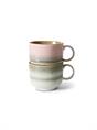 TEA CUPS 70'S CERAMICS NOVA SET OF 2