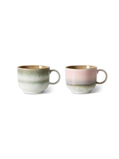 TEA CUPS 70'S CERAMICS NOVA SET OF 2