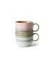 TEA CUPS 70'S CERAMICS NOVA SET OF 2