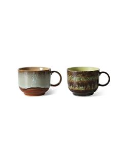 TEA CUPS 70'S CERAMICS ODYSSEY SET OF 2