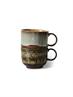 TEA CUPS 70'S CERAMICS ODYSSEY SET OF 2