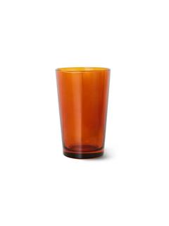 TEA GLASSES 70S AMBER BROWN SET OF 4