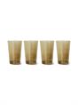 TEA GLASSES 70S MUD BROWN SET OF 4