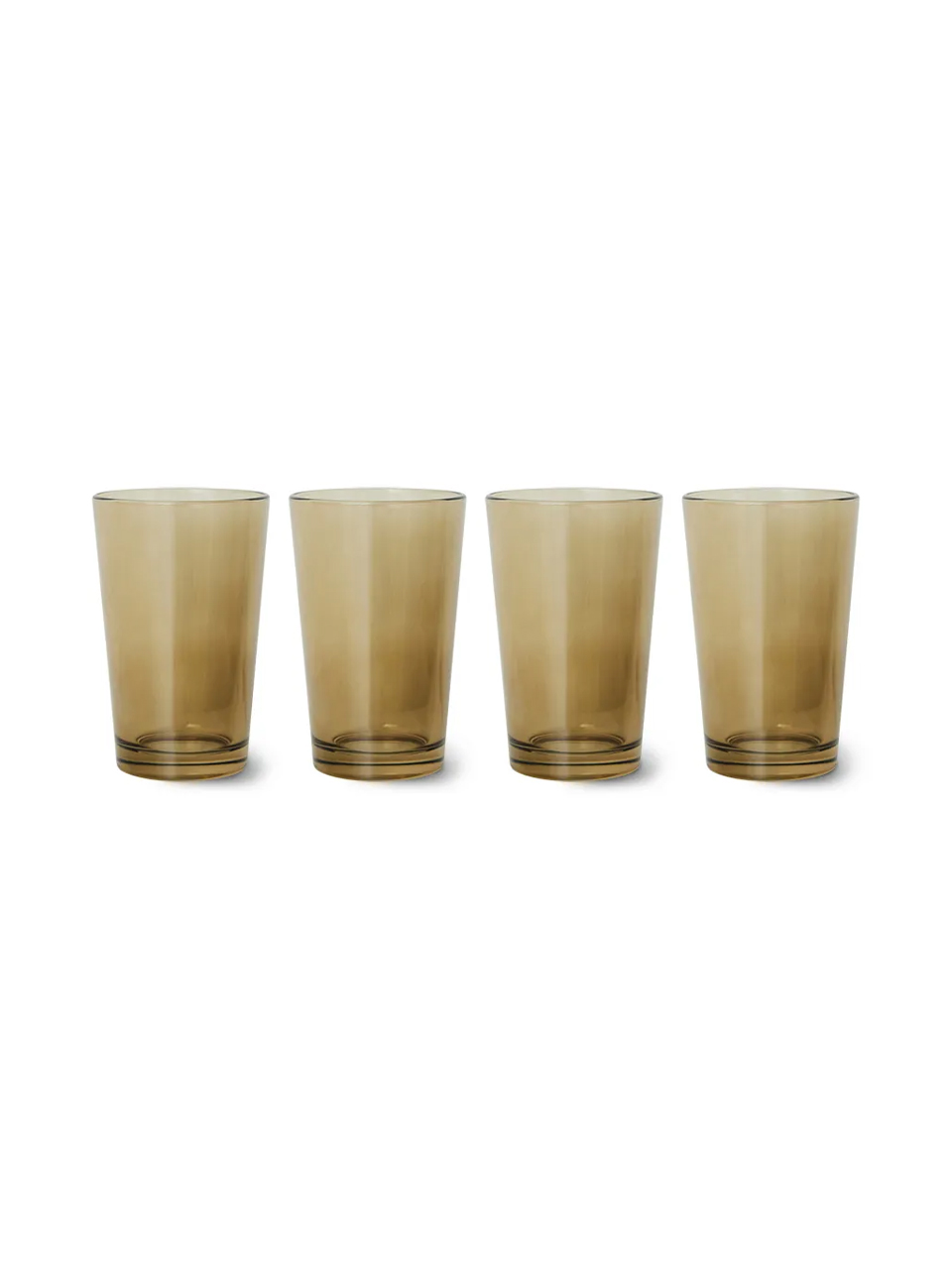TEA GLASSES 70S MUD BROWN SET OF 4