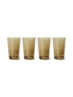 TEA GLASSES 70S MUD BROWN SET OF 4
