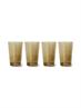 TEA GLASSES 70S MUD BROWN SET OF 4
