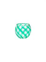 TEA LIGHT HOLDER WAVES GLASS SEAFOAM GREEN