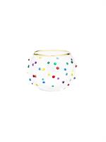 TEALIGHT HOLDER CONFETTI GLASS