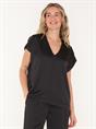 TOP D6LUIZA SATIN V-NECK
