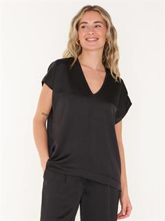 TOP D6LUIZA SATIN V-NECK