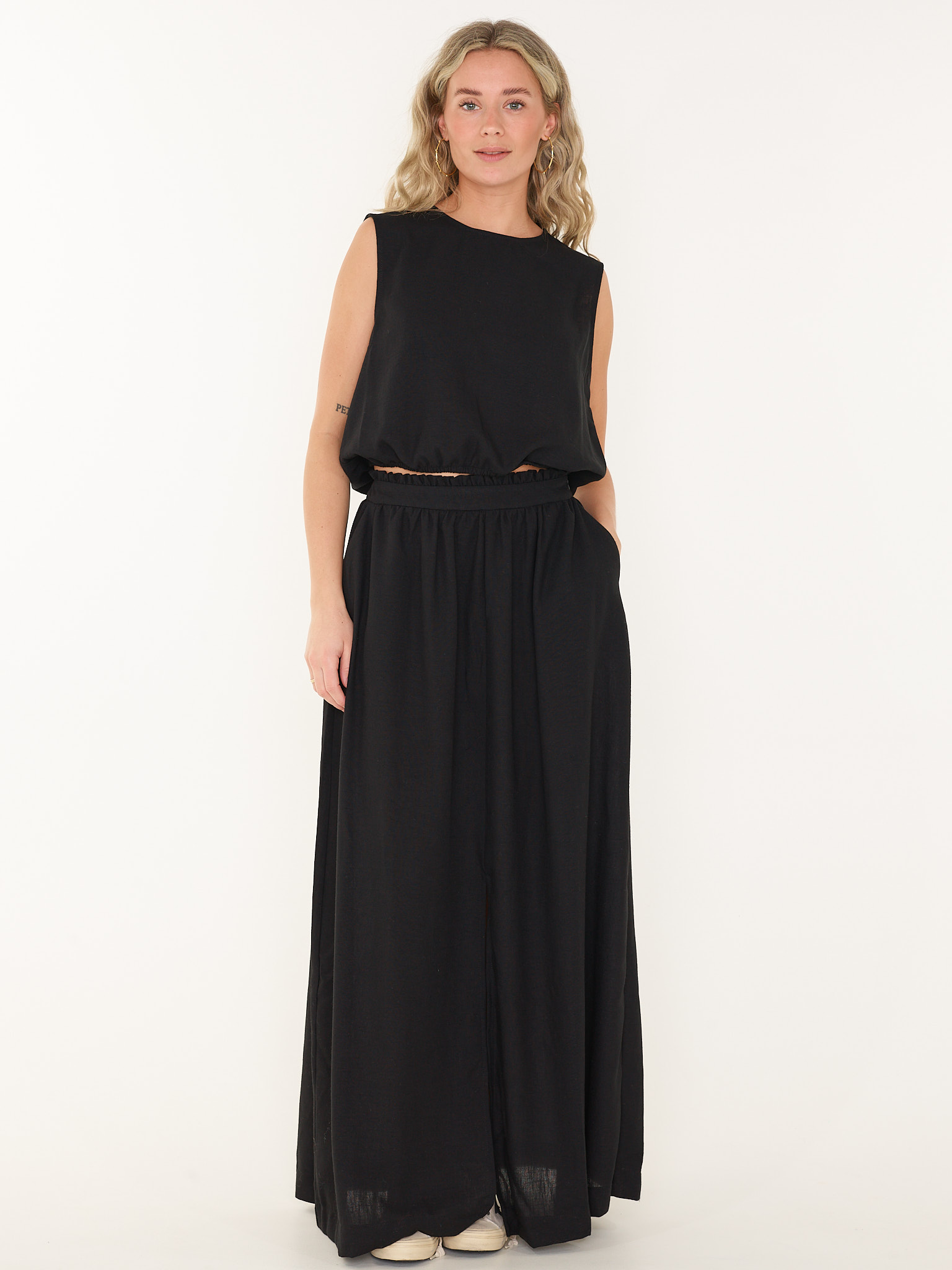TOP LINA CROPPED LINEN