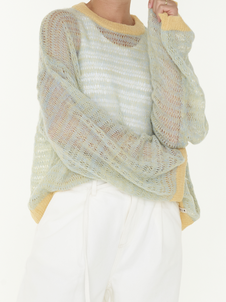 TOP LOOSE KNIT LS