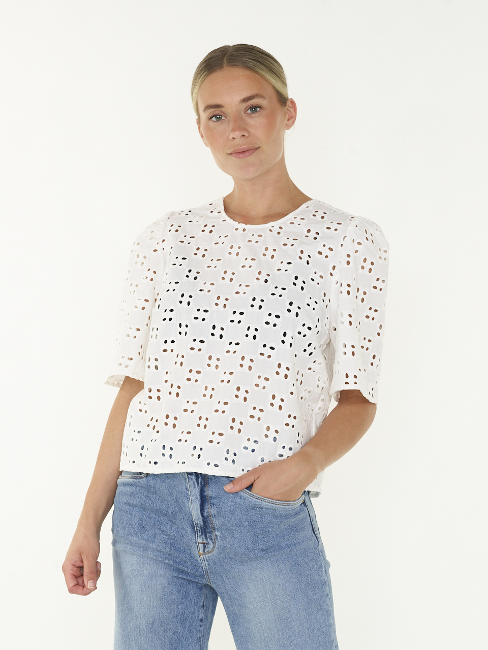 TOP MALVA BRODERIE ANGLAISE