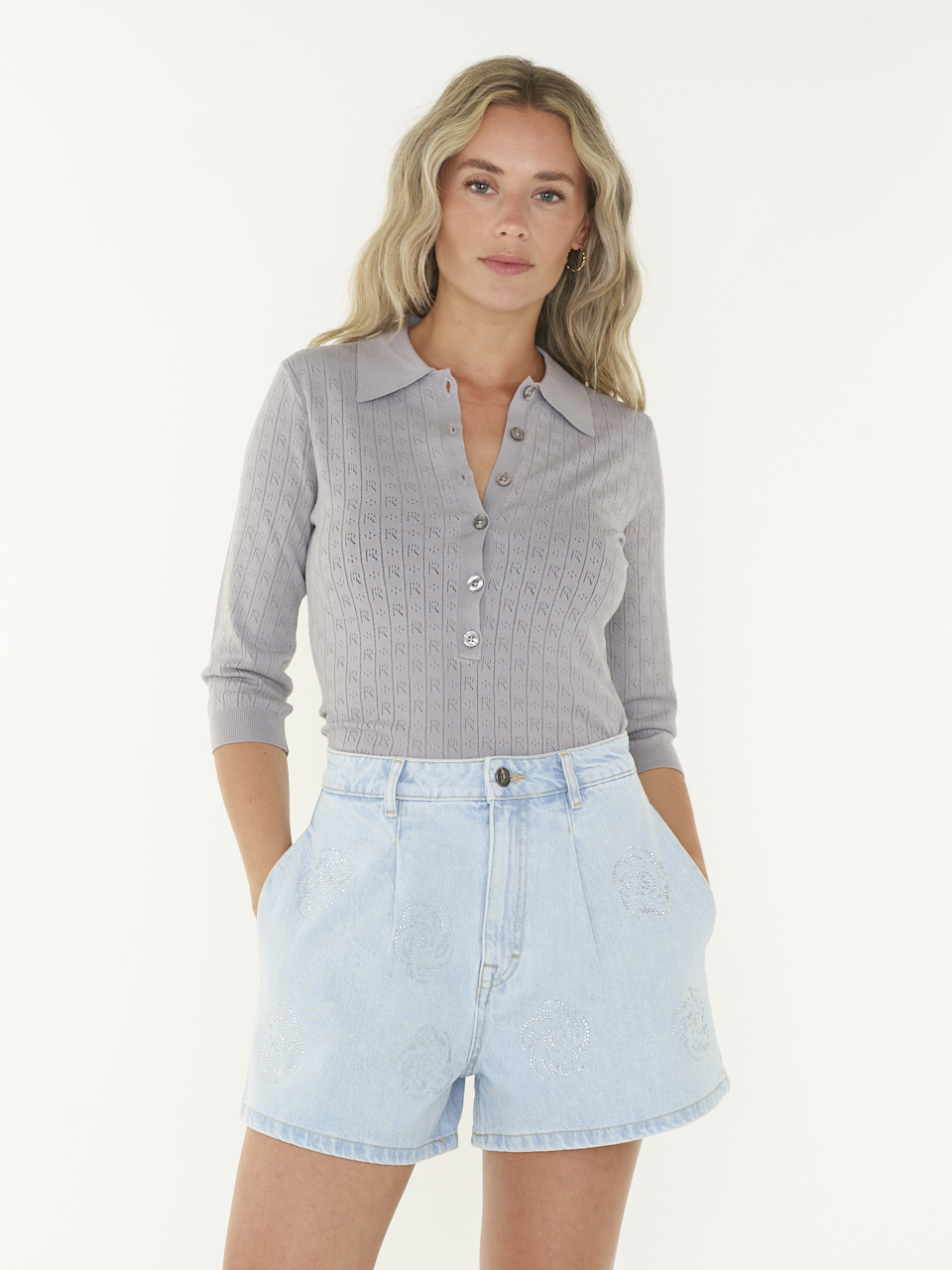 TOP POINTELLE POLO
