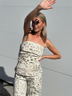 TOP PRINTED DENIM
