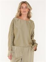 TOP ROCCO SATIN BUTTON DETAIL