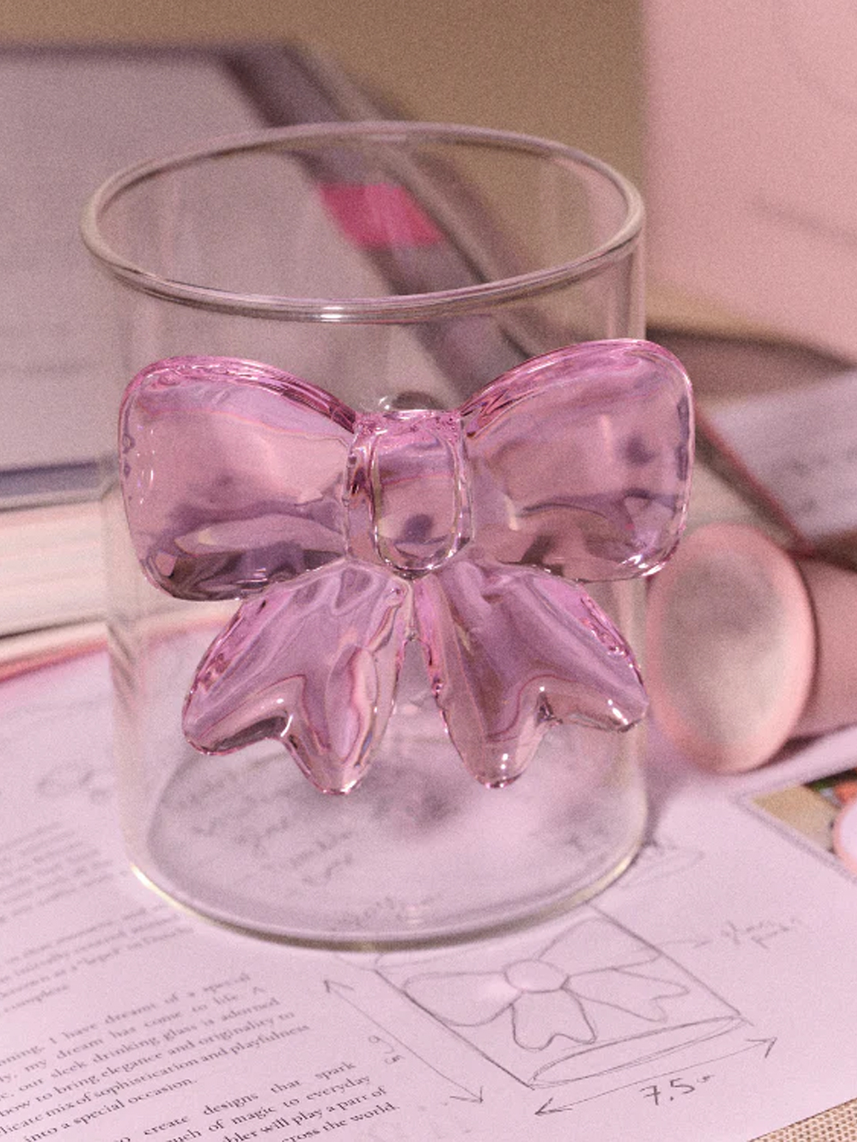 TUMBLER BOW PINK
