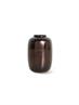 VASE BROWN CHROME GLASS