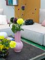 VASE GLASS FLAMINGO PINK