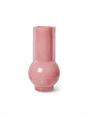 VASE GLASS FLAMINGO PINK