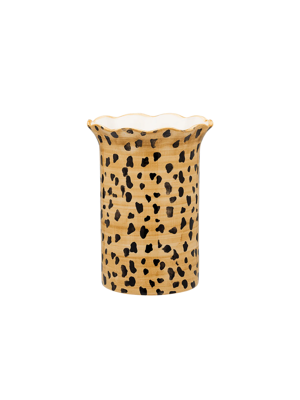 VASE LEOPARD BROWN