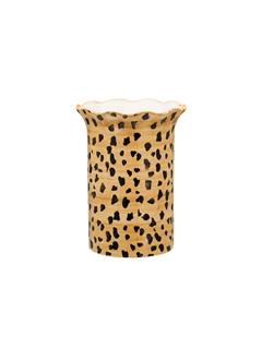 VASE LEOPARD BROWN