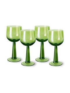 WINE GLASS THE EMERALDS TALL LIME SET OF 4